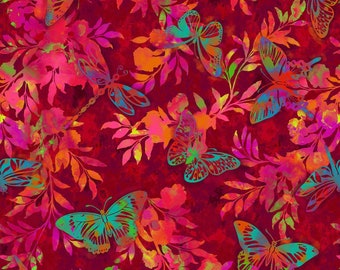Donna Dewberry PWDD046 Glorious Garden Sweet Fern Tan Fabric By Yd