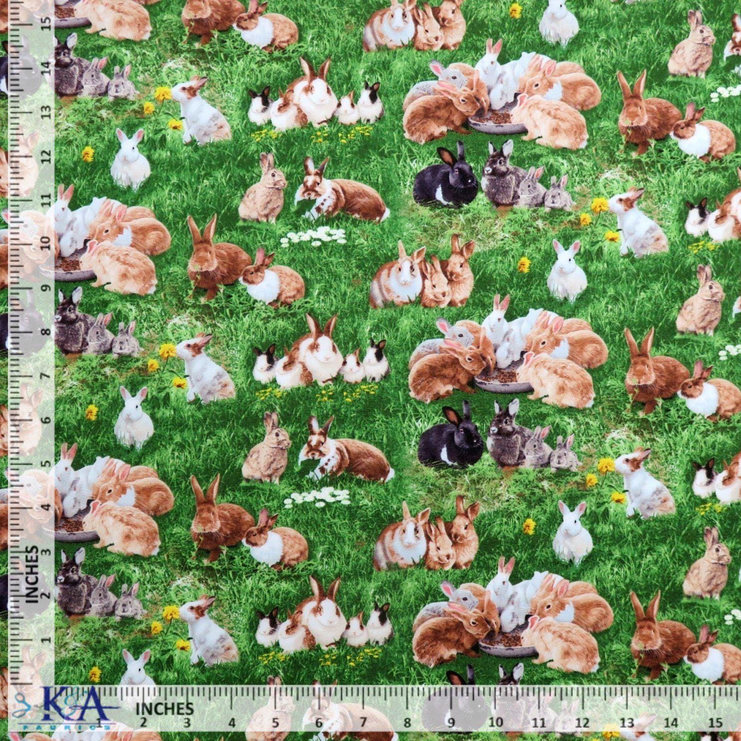 Farm Animals 650-green Rabbits Scenic From Elizabeth's Studio - Etsy