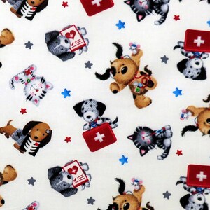 Big Hugs 9324-01 White Cartoon Medical Cats & Dogs for Henry Glass
