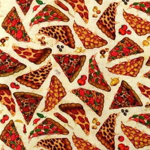 Order UP 28520-E Tossed Pizza Food Cream by Dan Morris for QT Fabrics