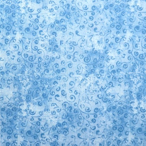 Quilting Temptations 22542-BK Chambray Blue Blender by QT Fabrics