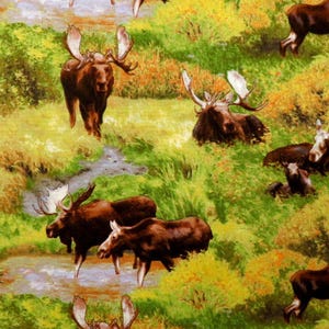 North American Wildlife 8801-Green Moose Scenic for Elizabeth&#39;s Studio