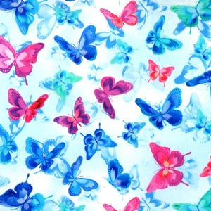 Luminous Blooms 12474-55 Navy Luminous Butterflies for Benartex