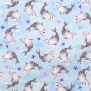 Baby Seals and Starfish Sea-C6604 by Timeless Treasures