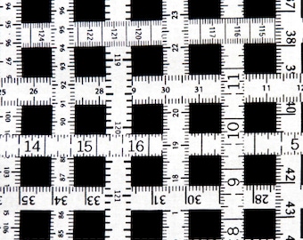 Measure Twice C5789-Black Needles & Pins Tape Measure for Benartex Fabrics