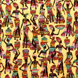Kenta C7420 Sand African Women by Timeless Treasures