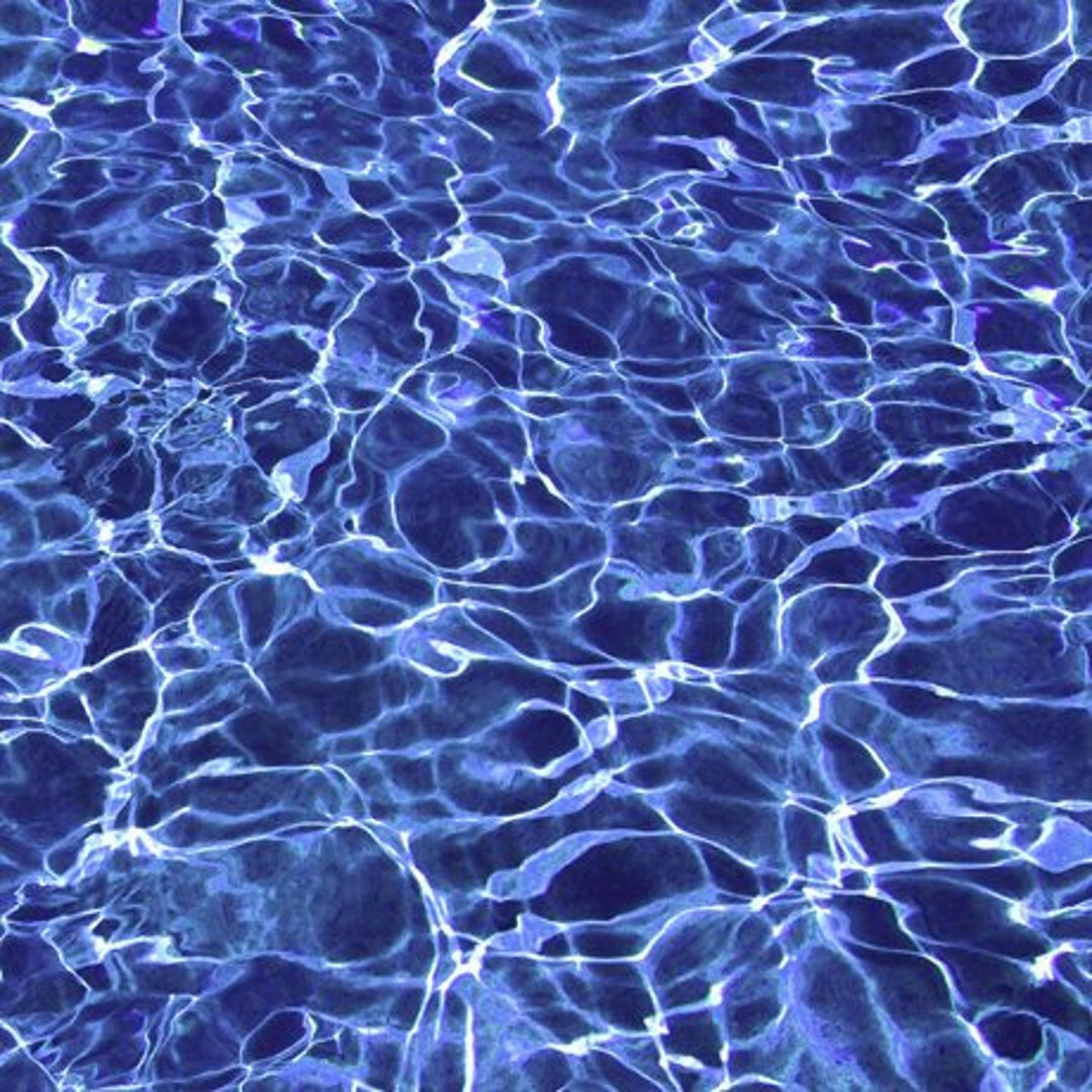 QT Fabrics Open Air Digital Midnight Blue Pool Water 9759 - Etsy
