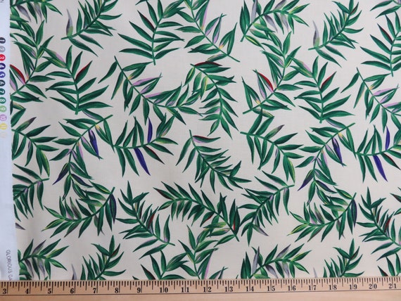 Donna Dewberry PWDD046 Glorious Garden Sweet Fern Tan Fabric By Yd