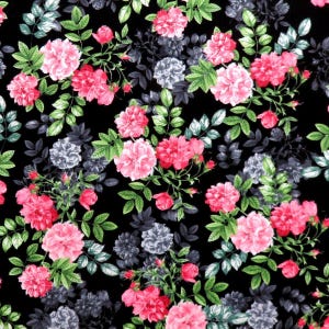 Pearl Ballet 9838P-12 Floral Romance Black by Kanvas Studio for Benartex