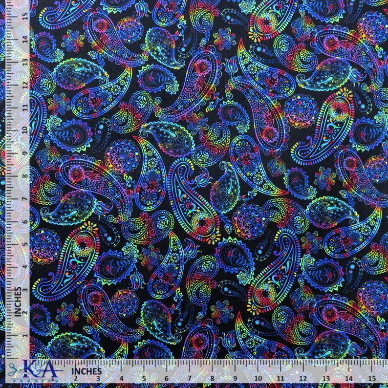 22065 Mesh black paisley main image 1