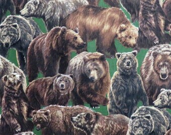 Living Wonders 112-24871 Realistic Wildlife Bears Fabri-Quilt #2925