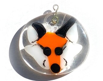 Small Fox Fused Glass Ornament