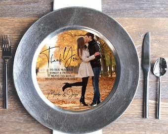 Printed Thank you photo Insert that fits on a Plate or Charger