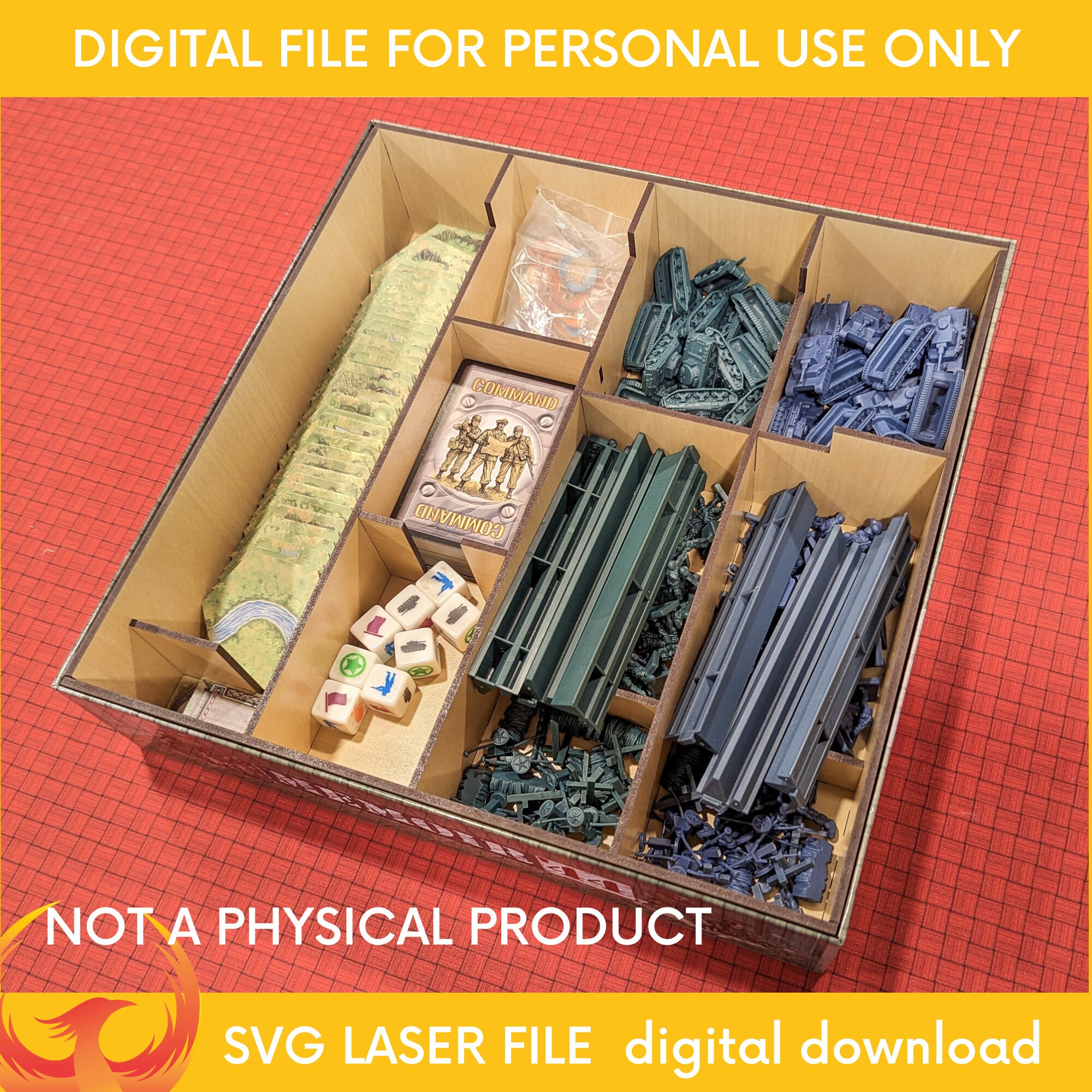 SVG Cut Files, Memoir 44 Board Game Insert, Laser Cut Organizer, Board ...