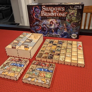 Customizable Shadows of Brimstone Board Game Insert, Laser Cut Organizer, Game Storage, Board Game Upgrade, Wood Organizer Tray, Gamer Gift