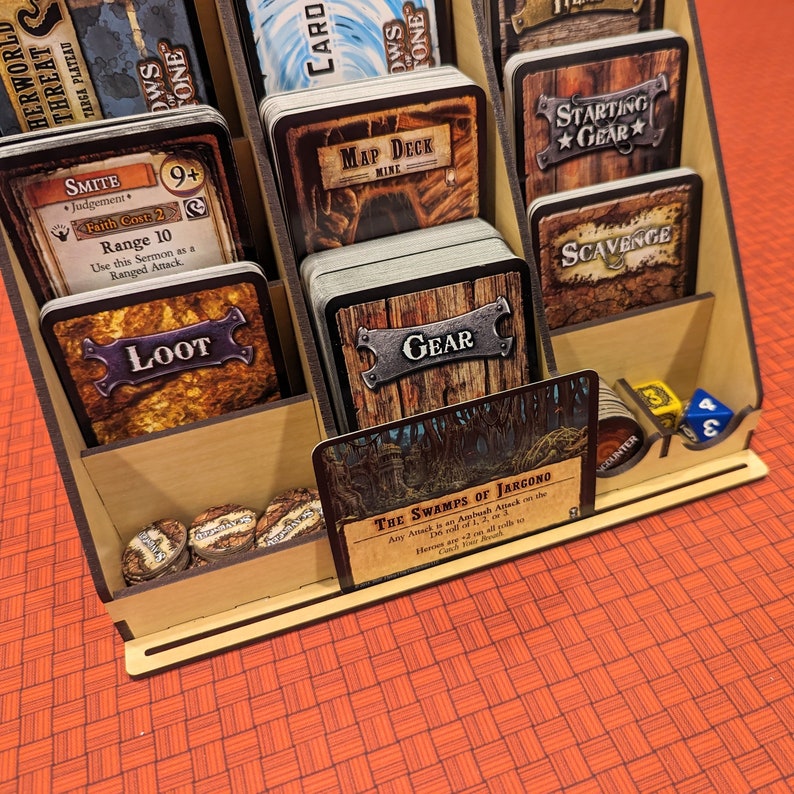 Shadows of Brimstone Board Game Table Top Card Trays, Laser Cut