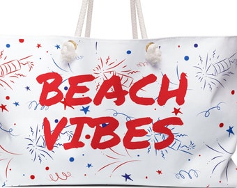 Sac week-end BEACH VIBES - Blanc