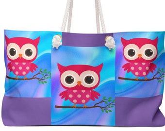 Baby OWL Weekender Tote - Purple