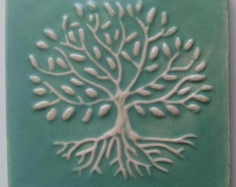 Tree of Life - 4x4 inch bas-relief tile