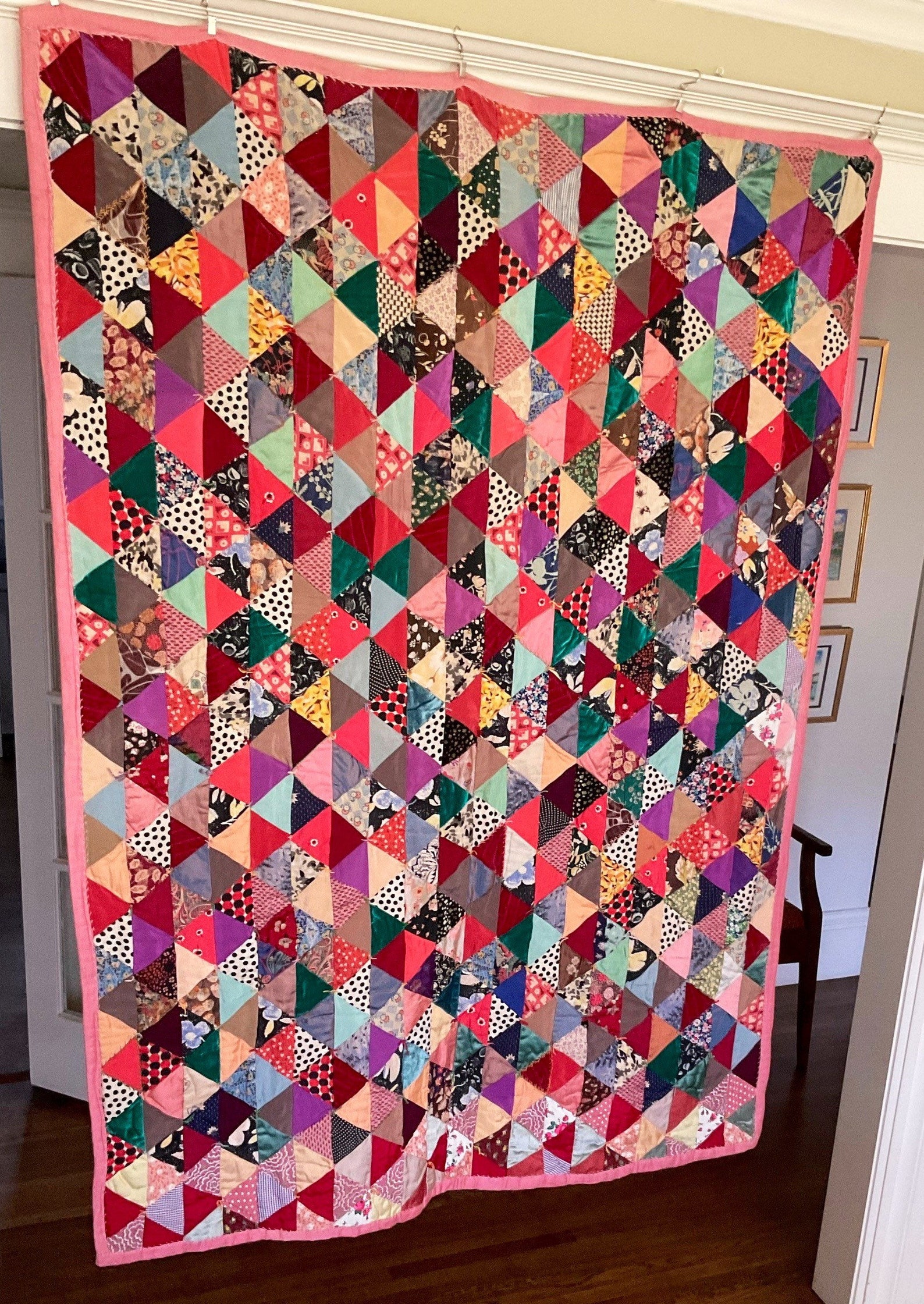 1920s Quilt of Many Colors 43x65 Etsy