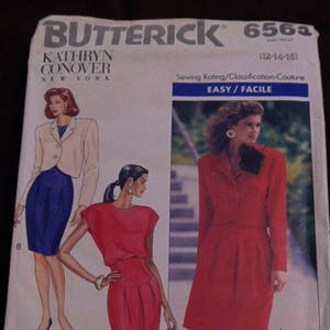 Kathryn Conover, New York, Butterick Sewing Pattern, Size 12-14-16, #6563