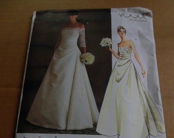Wedding Dress Patterns Misses' Size 18 20 22 Dropped Waist Puff Sleeve ...