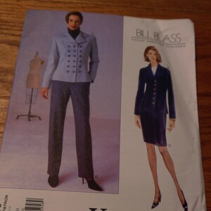 May include: Vogue Patterns sewing pattern for a blazer and pants by Bill Blass, a Vogue American Designer. The pattern is for sizes 6-8-10.