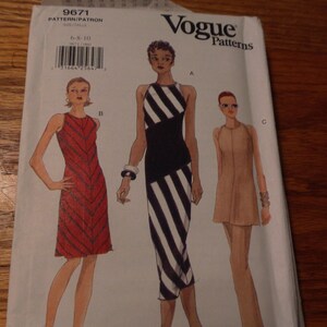 Vogue Pattern Dress, Tunic & Pants, 9671, Size 12-16, UNCUT