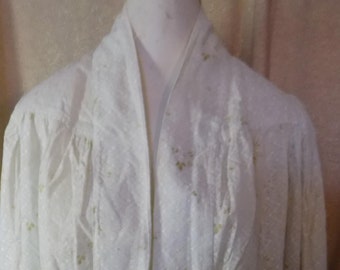 Victorian White with Green Print Combing Jacket