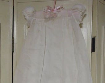 Yolande Hand Made Christening Gown with Slip, Beautiful lace and embroidery