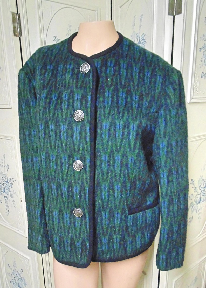 Vintage Bavarian Alpine Loden-Coat, Size 14 image 1