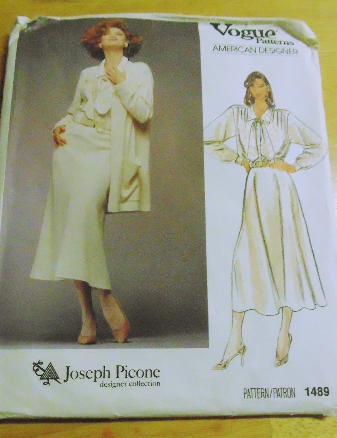 Vogue Joseph Picone Designer Pattern 1984 Size 12 UNCUT Etsy New Zealand