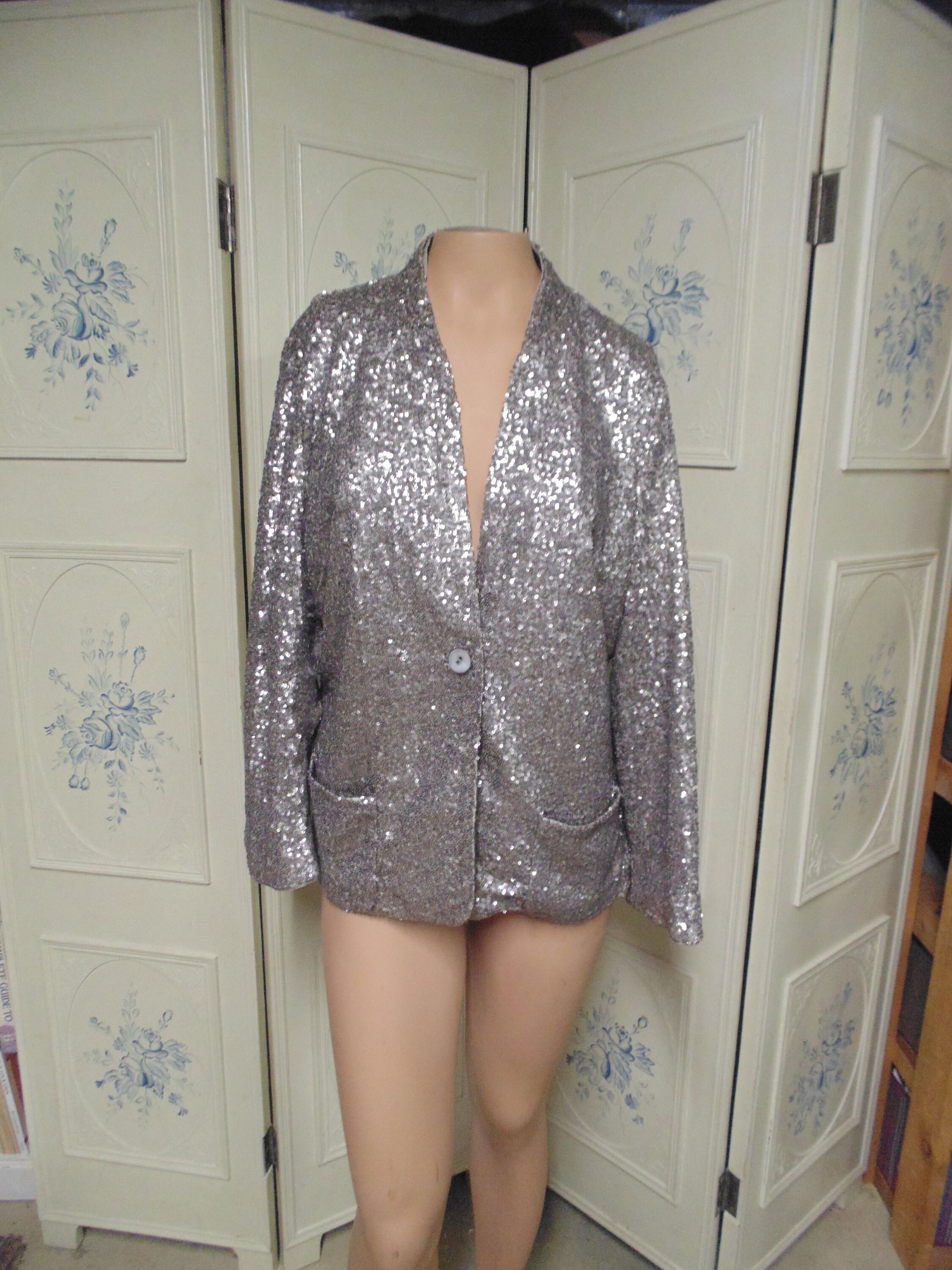 silver beaded jacket
