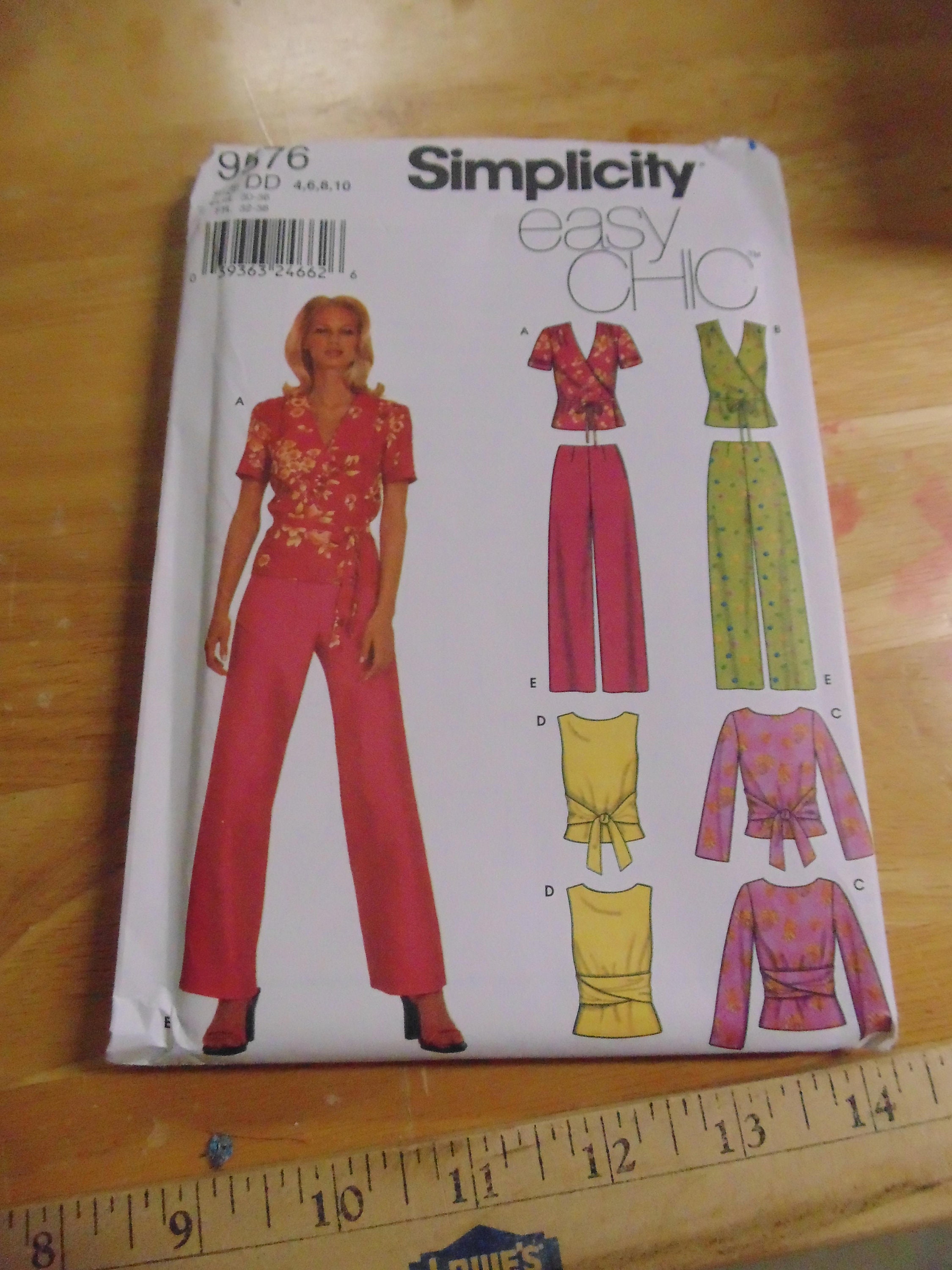 Simplicity Easy Chic Misses Top and Pants, Size 4-10, #9576, UNCUT - Etsy