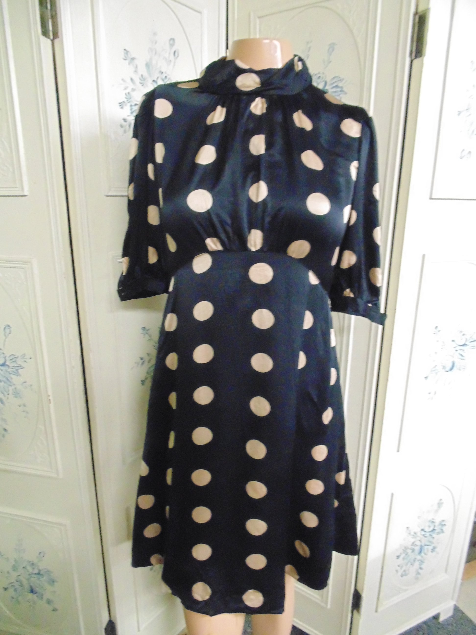 betsey johnson polka dot mesh dress Vintage short polka dot Betsey Johnson dress. Size 6 - 8