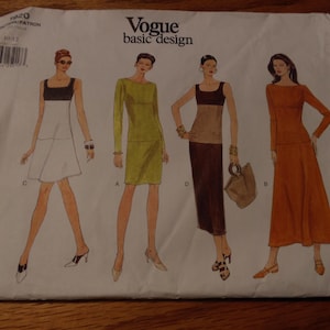 Vogue Dress Pattern #1920, Size 8-12, UNCUT