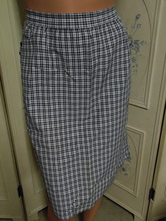 Black and white checkered skirt etsy online