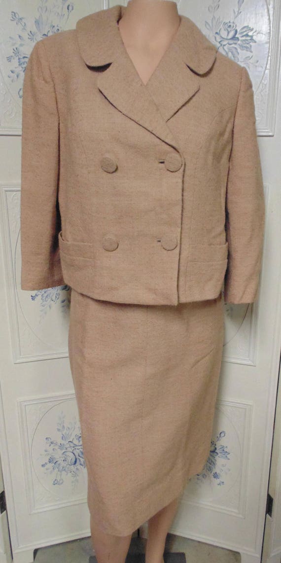 1940/50 Brown Wool Suit, Bust 40"