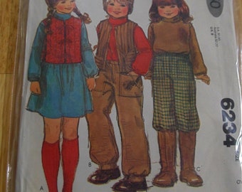 McCalls Boys and Girls Suits Pattern, Pattern #6234, Size 6