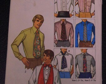 1970 Ensemble d’accessoires pour hommes, Simplicity 9192, Taille unique.  Pas de chemises