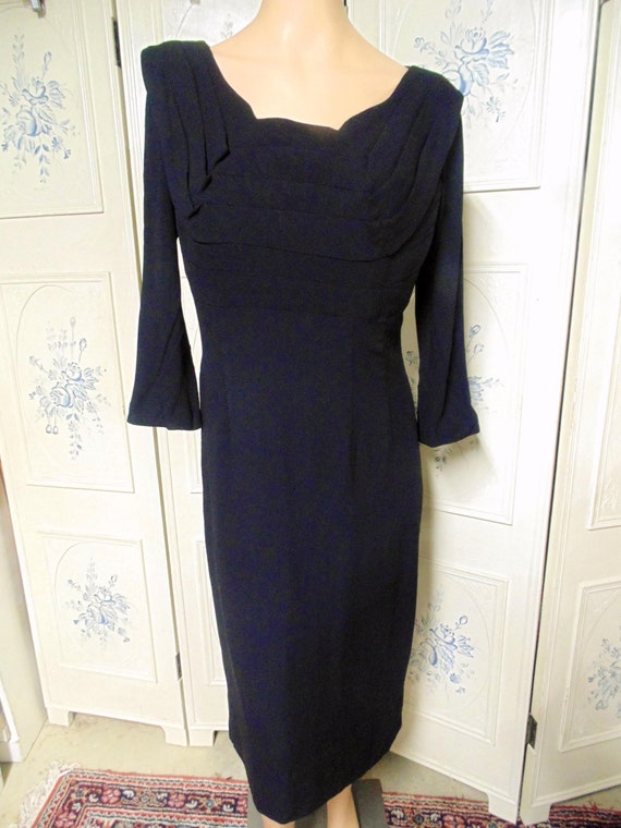 1950 Black Dress, Alix of Miami, Size 12