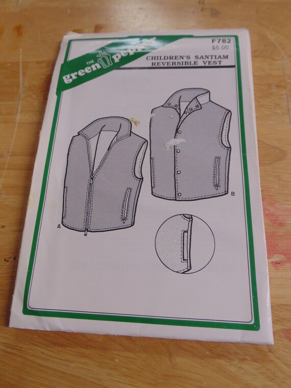 Kid’s Santiam Reversible Vest Pattern - 112 - The Green Pepper Patterns Kid’s Santiam Reversible Vest Pattern - 112 - The Green Pepper Patterns