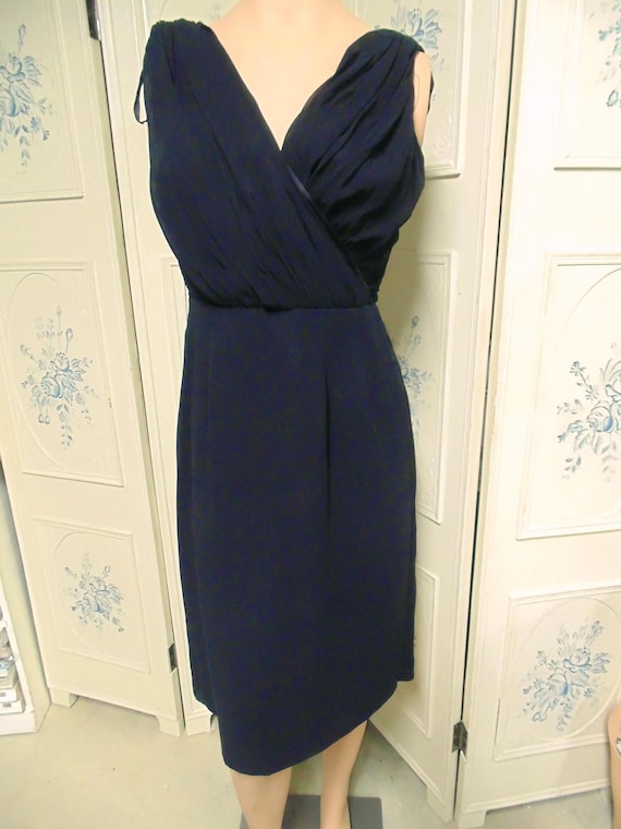 1950s Black Evening Dress, Size 12