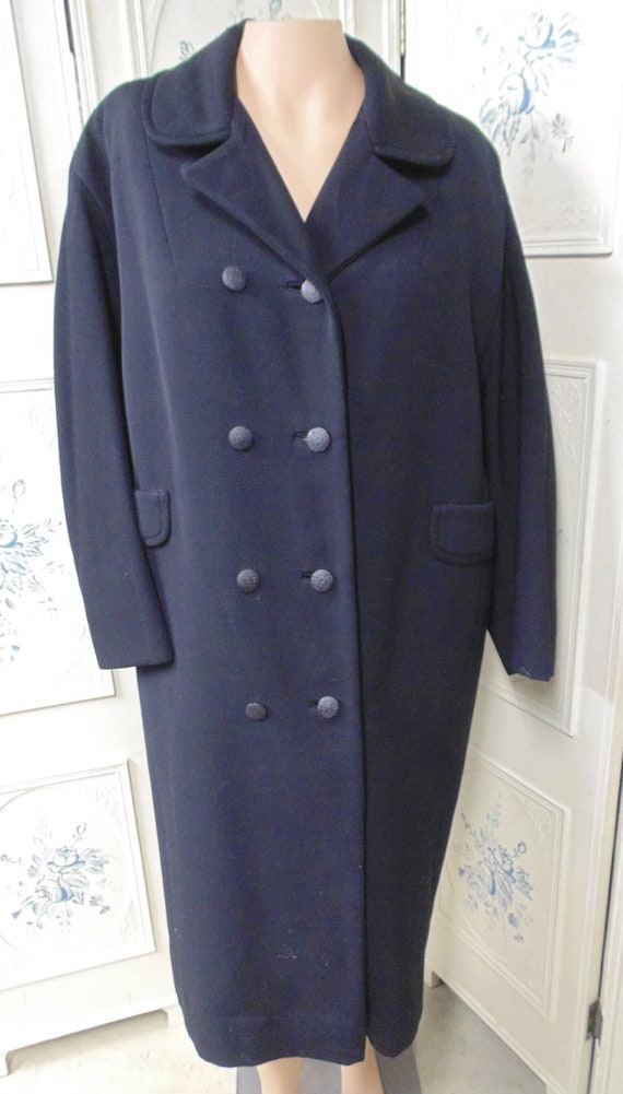 Black Saks Fifth Avenue Coat, De Ligny Woven in Be