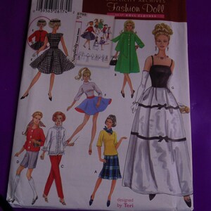 Vintage Simplicity Fashion Doll 11 1/2&quot; Doll Clothes