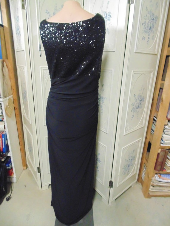 Black With Beaded Top Long Evening Gown, Size 12P - Etsy