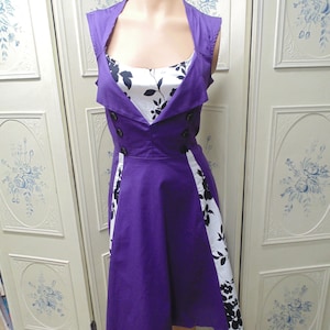 Purple Summer Sleeveless Dress, Size M