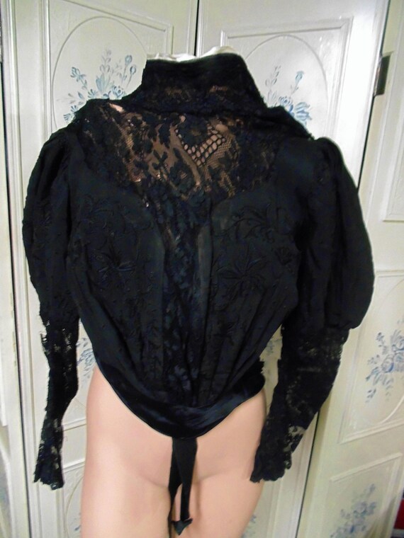 Victorian Black Lace Bodice