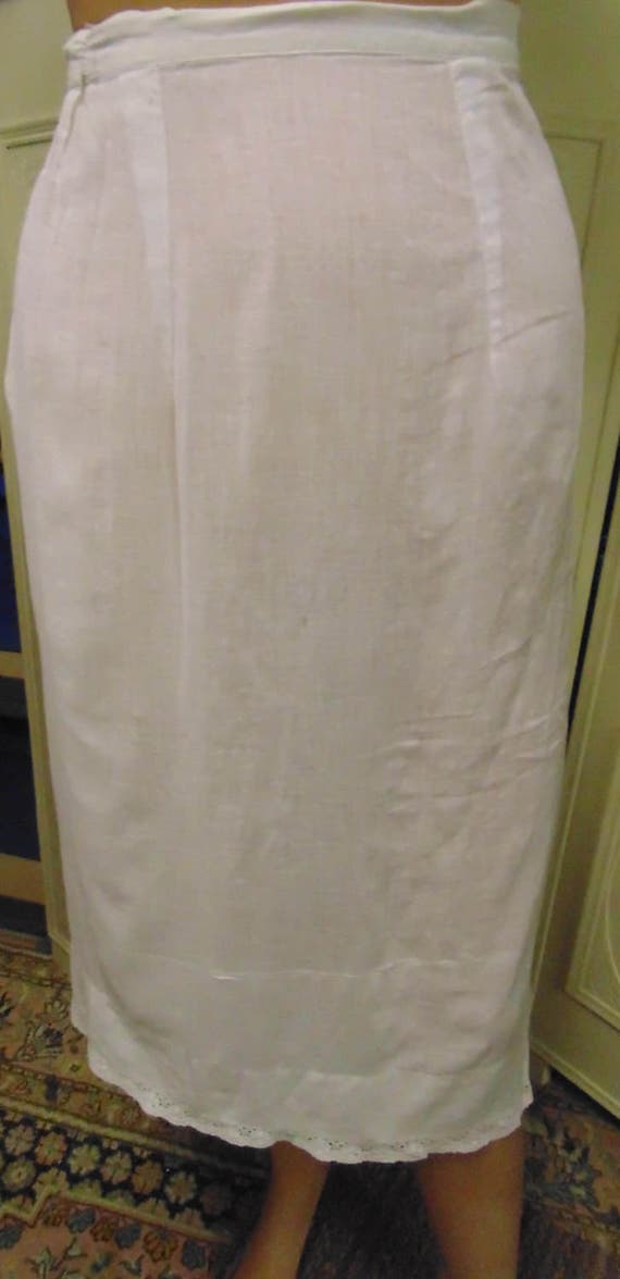 Victorian White Petticoat, Waist 34" - image 1