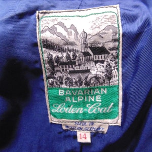 Vintage Bavarian Alpine Loden-Coat, Size 14 image 2